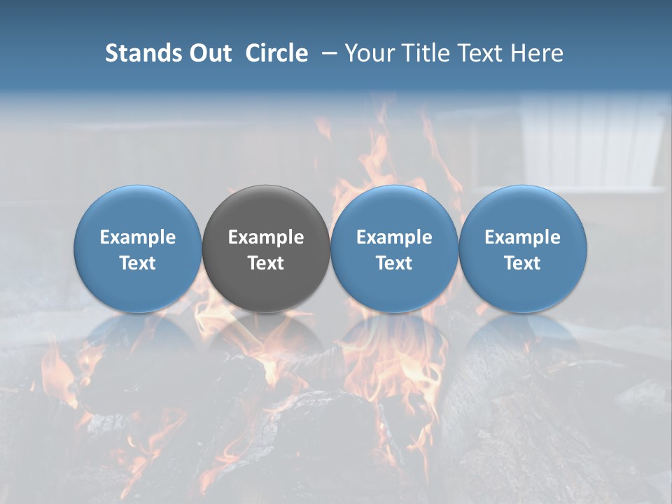 Camp Smores Flame PowerPoint Template