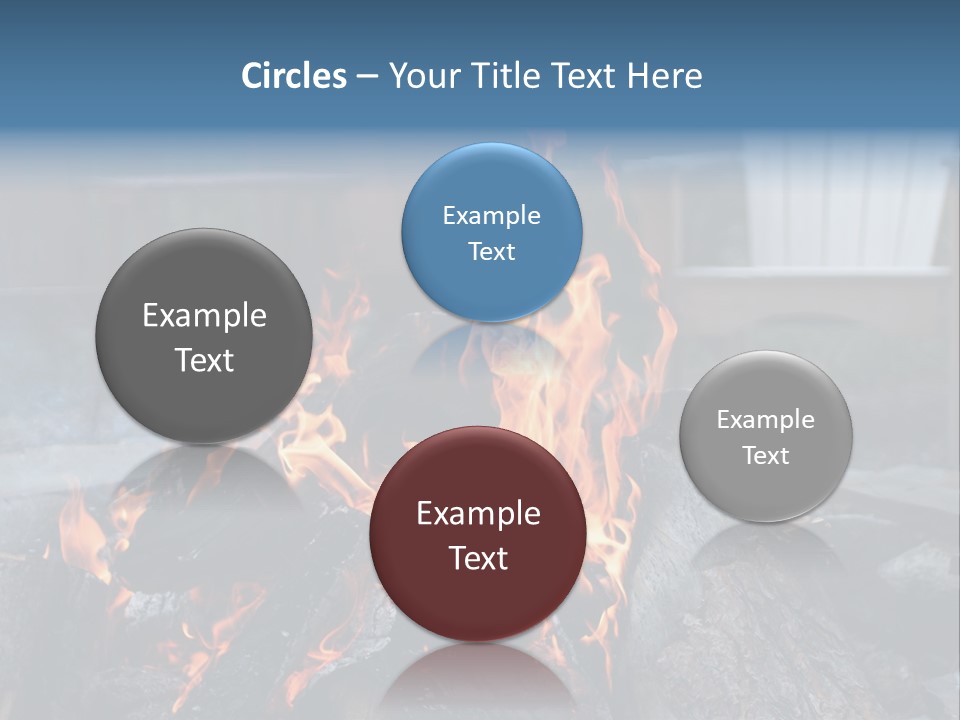 Camp Smores Flame PowerPoint Template