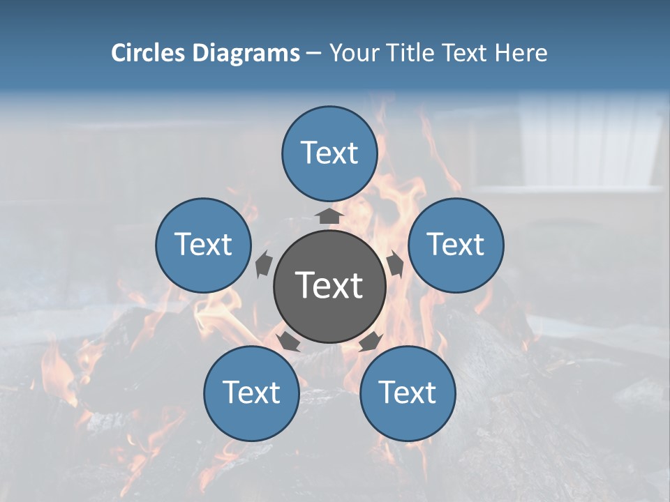 Camp Smores Flame PowerPoint Template