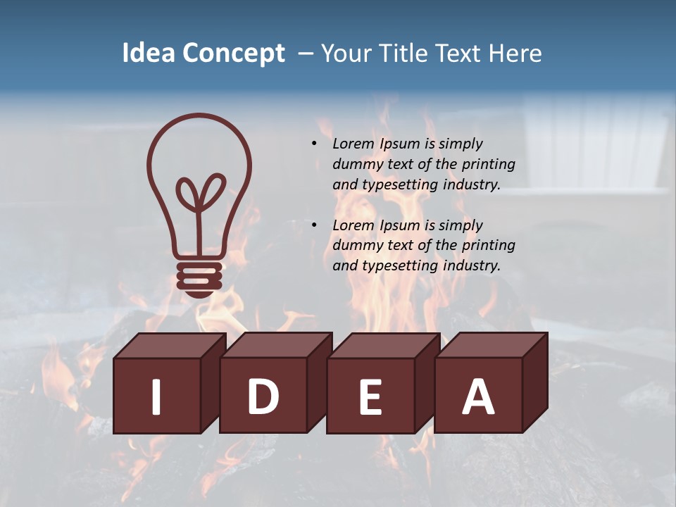 Camp Smores Flame PowerPoint Template