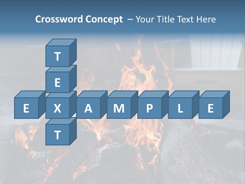 Camp Smores Flame PowerPoint Template