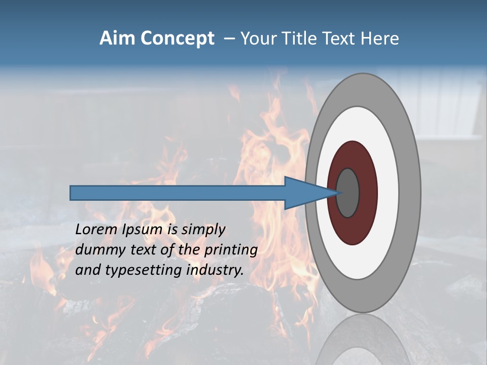 Camp Smores Flame PowerPoint Template