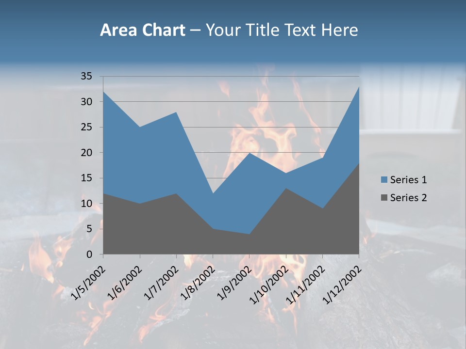Camp Smores Flame PowerPoint Template