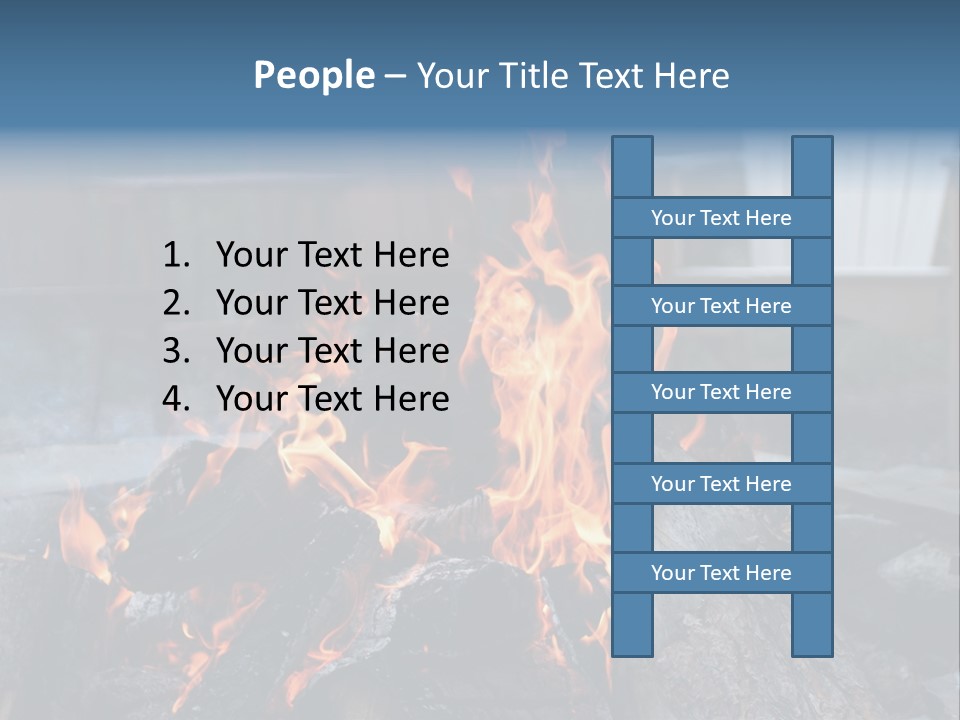 Camp Smores Flame PowerPoint Template