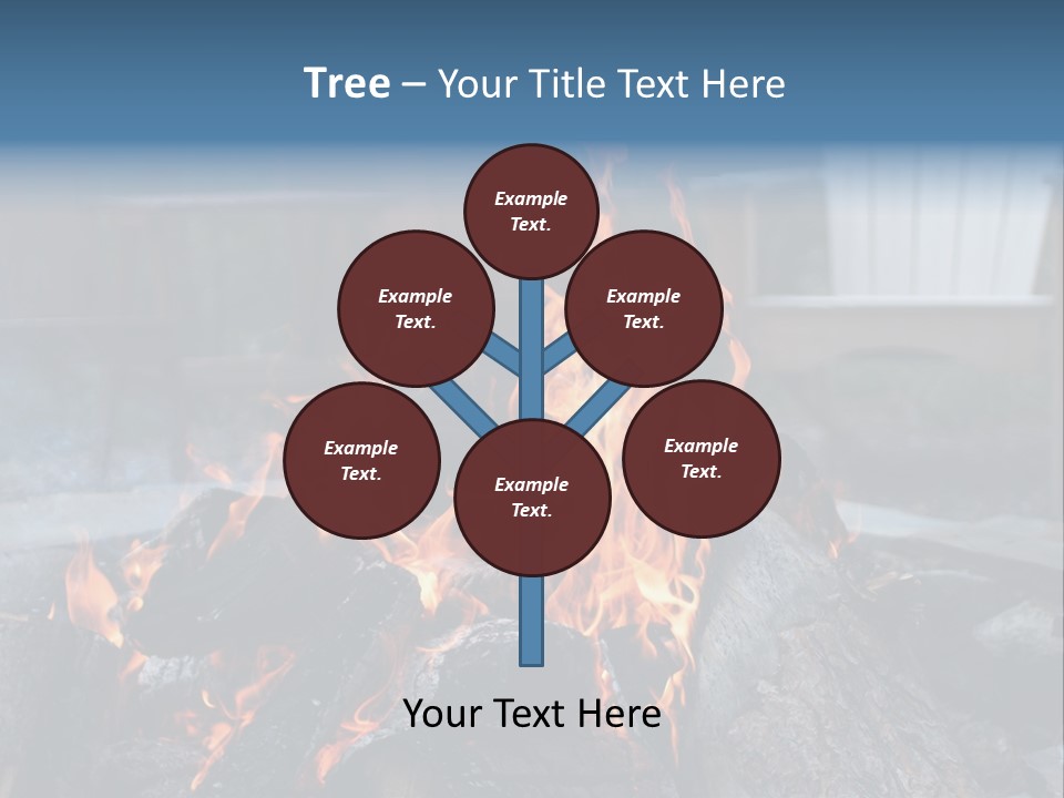 Camp Smores Flame PowerPoint Template