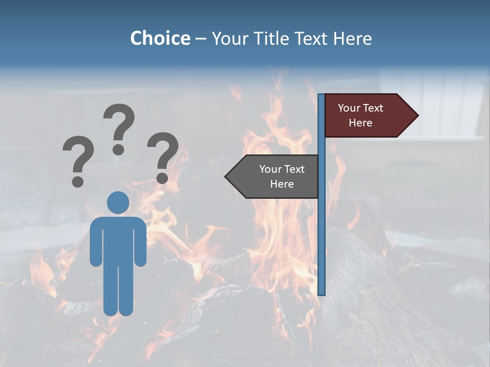 Camp Smores Flame PowerPoint Template