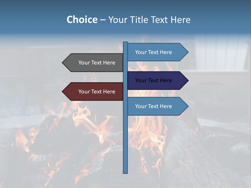 Camp Smores Flame PowerPoint Template