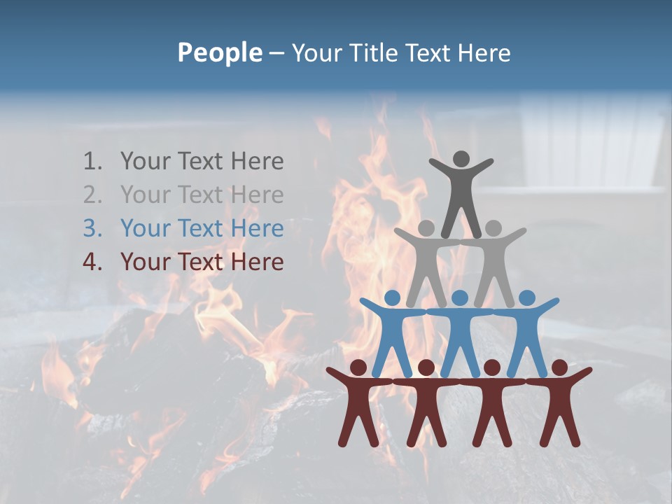 Camp Smores Flame PowerPoint Template