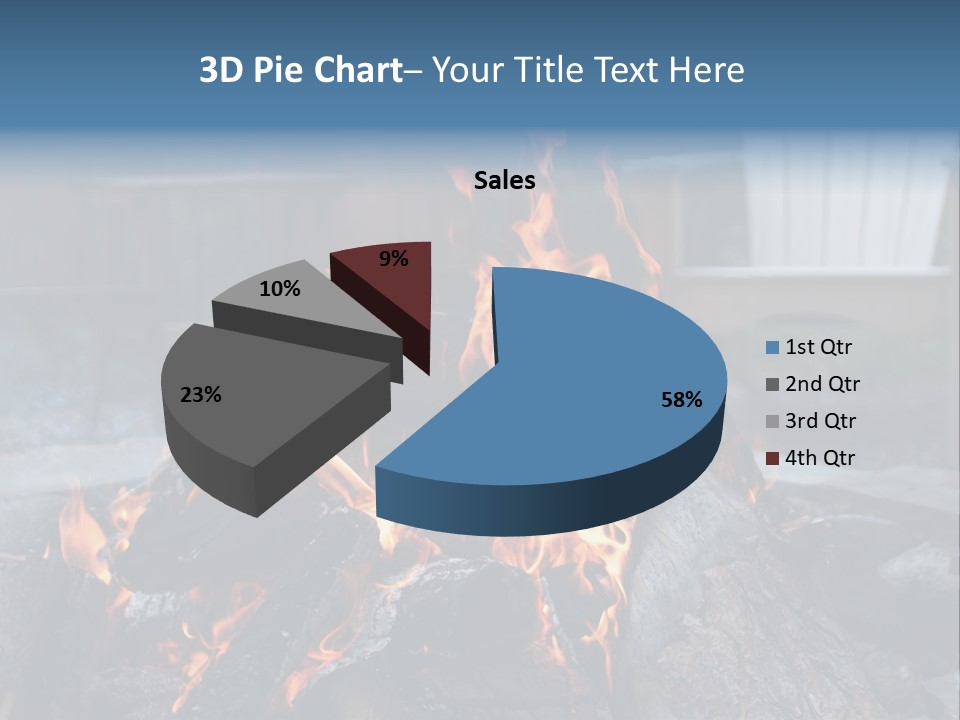 Camp Smores Flame PowerPoint Template