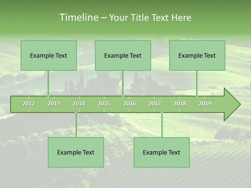 San Quirico Dorcia Farm Country Road PowerPoint Template