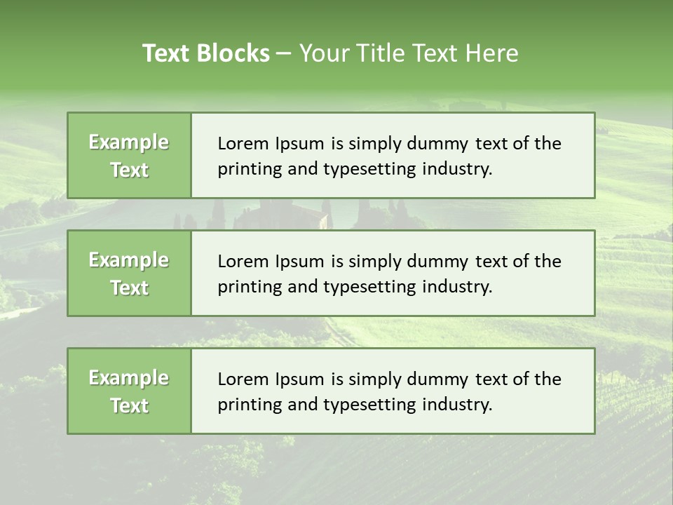 San Quirico Dorcia Farm Country Road PowerPoint Template
