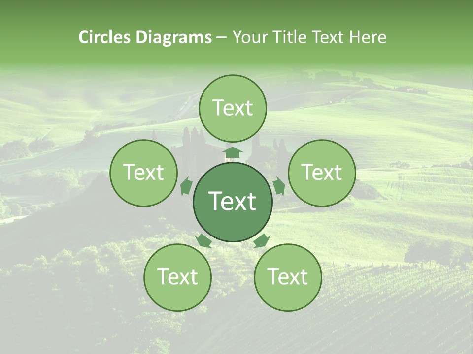 San Quirico Dorcia Farm Country Road PowerPoint Template