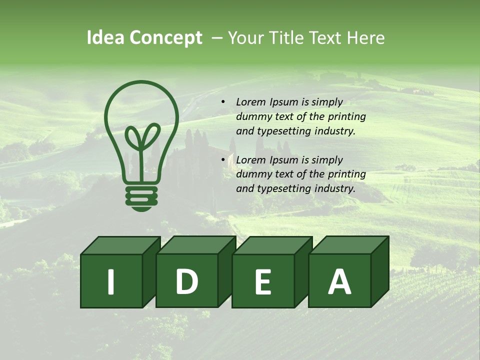 San Quirico Dorcia Farm Country Road PowerPoint Template