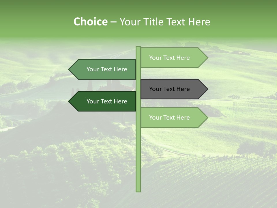 San Quirico Dorcia Farm Country Road PowerPoint Template