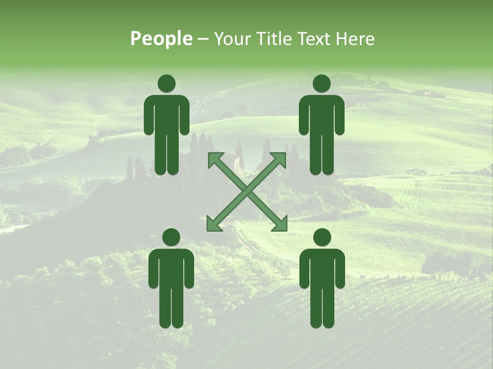 San Quirico Dorcia Farm Country Road PowerPoint Template