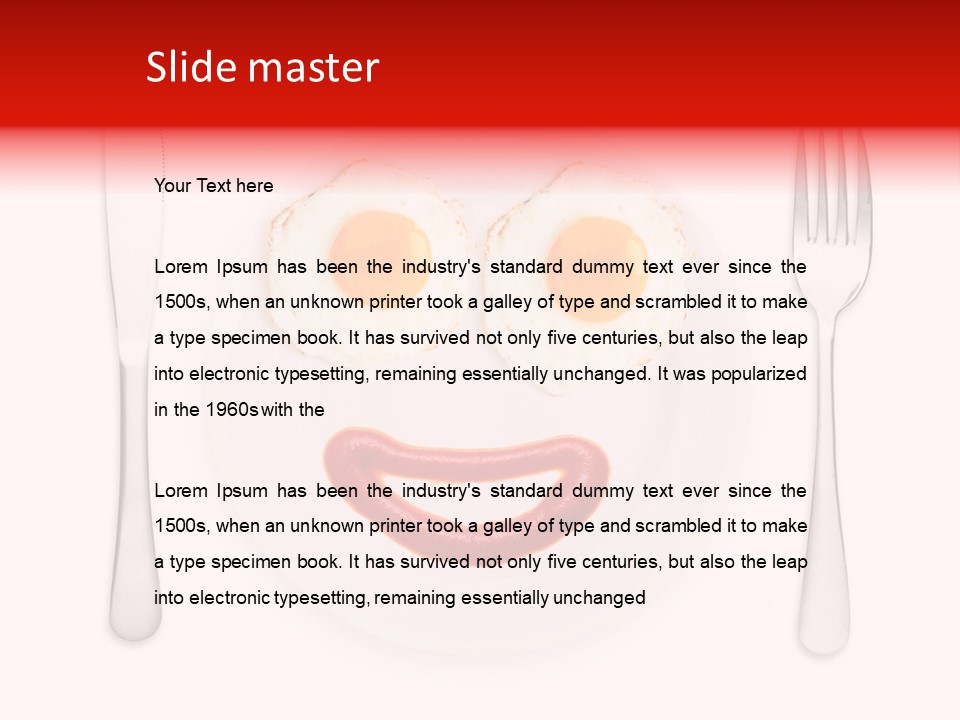 White Steel Meal PowerPoint Template