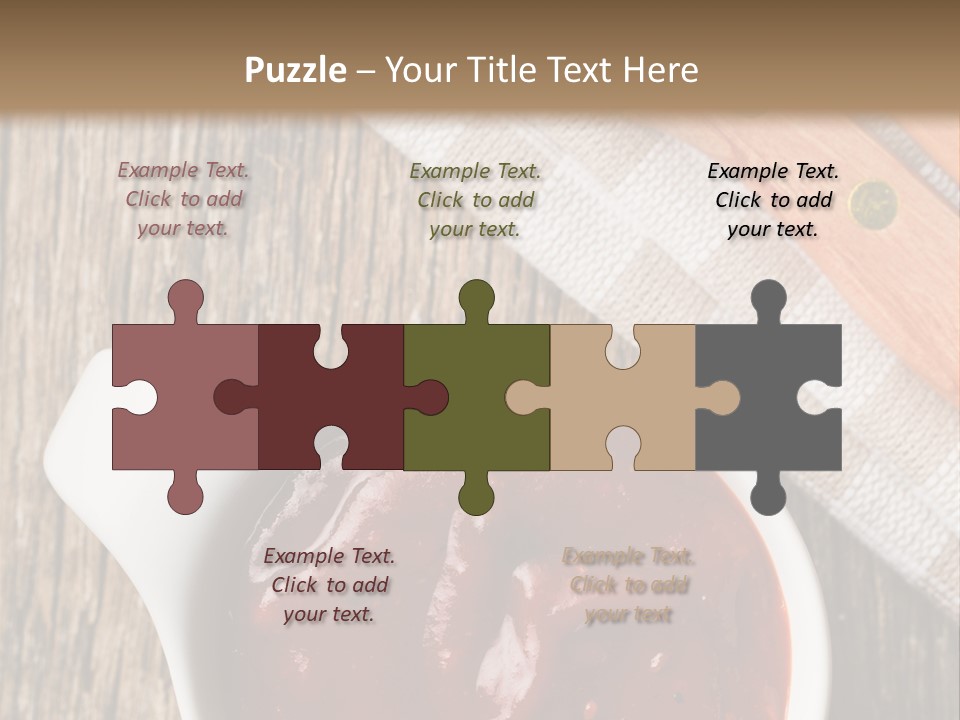 Catsup Steak Sauce Food PowerPoint Template