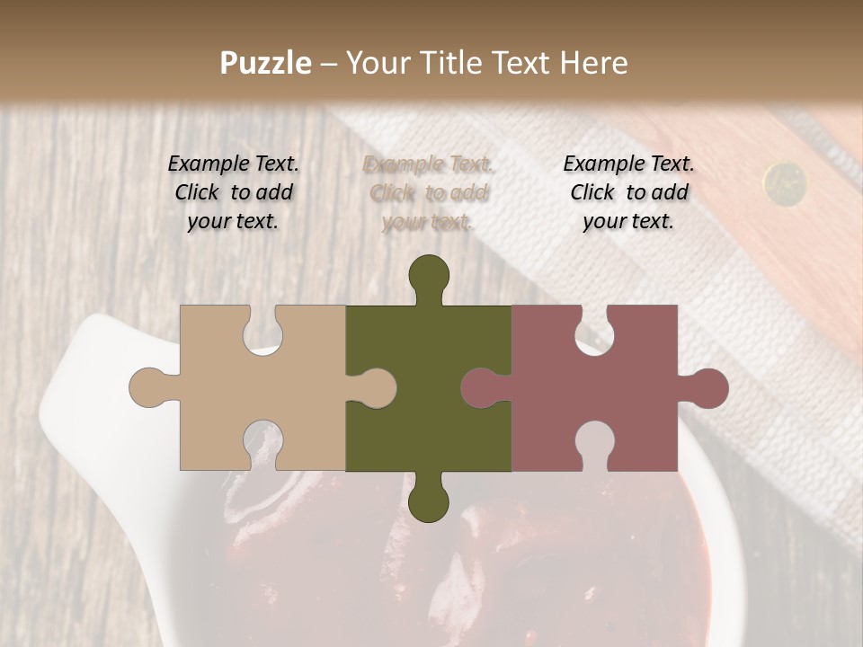 Catsup Steak Sauce Food PowerPoint Template