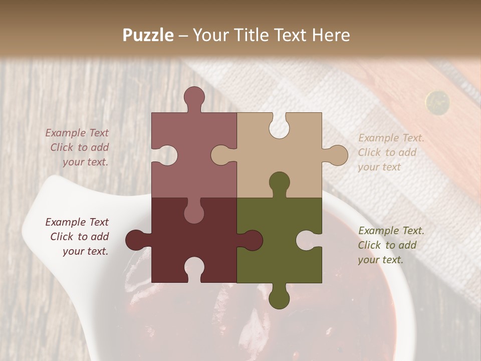 Catsup Steak Sauce Food PowerPoint Template