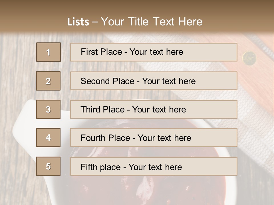 Catsup Steak Sauce Food PowerPoint Template