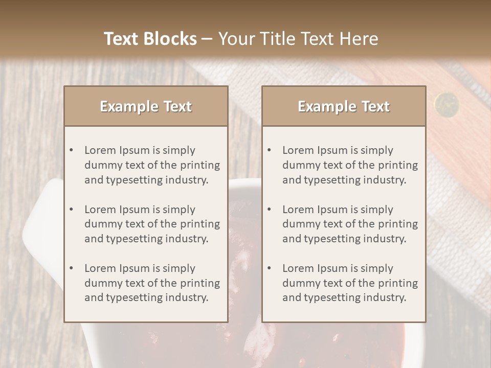 Catsup Steak Sauce Food PowerPoint Template