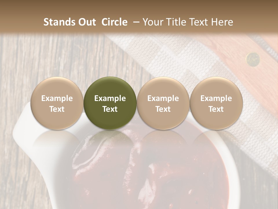Catsup Steak Sauce Food PowerPoint Template