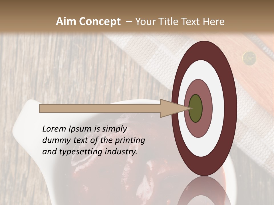 Catsup Steak Sauce Food PowerPoint Template