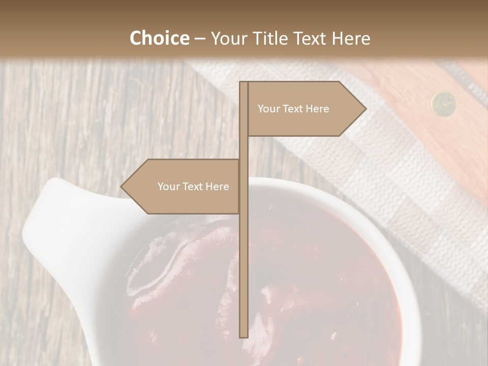 Catsup Steak Sauce Food PowerPoint Template