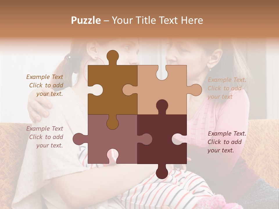 Cry Grandmother Lifestyle PowerPoint Template