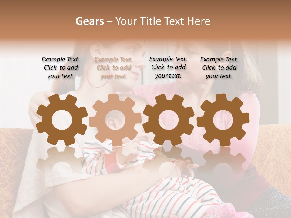 Cry Grandmother Lifestyle PowerPoint Template