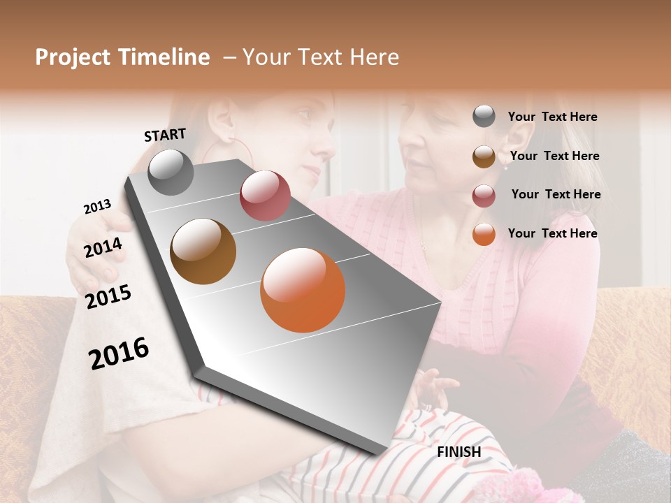 Cry Grandmother Lifestyle PowerPoint Template
