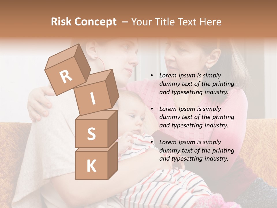 Cry Grandmother Lifestyle PowerPoint Template