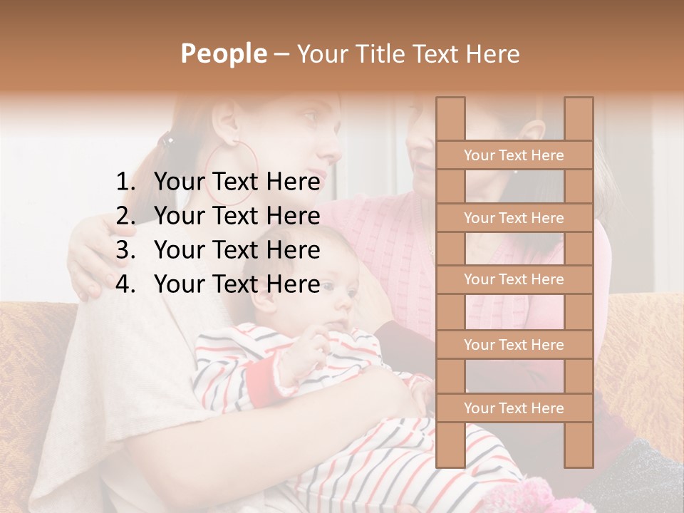 Cry Grandmother Lifestyle PowerPoint Template