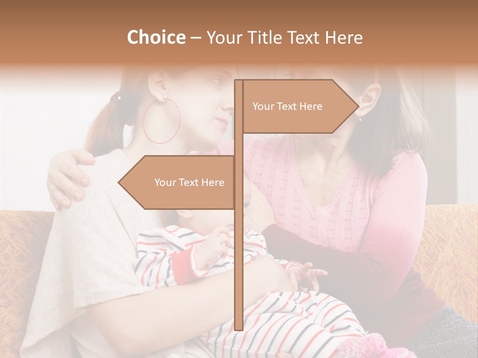 Cry Grandmother Lifestyle PowerPoint Template