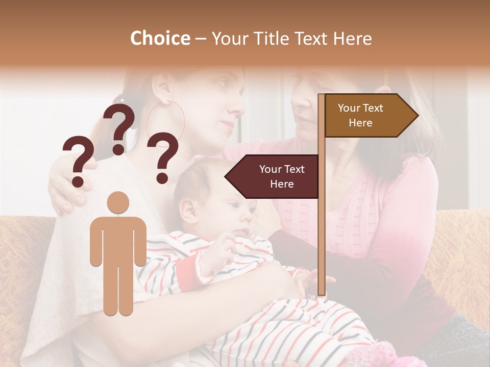 Cry Grandmother Lifestyle PowerPoint Template