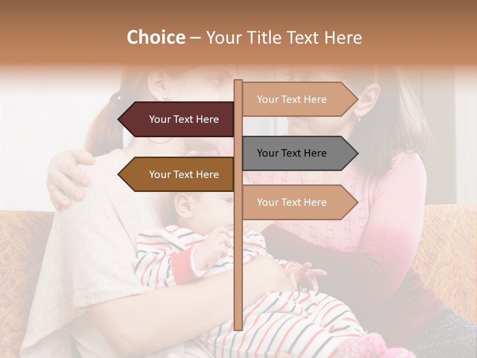 Cry Grandmother Lifestyle PowerPoint Template