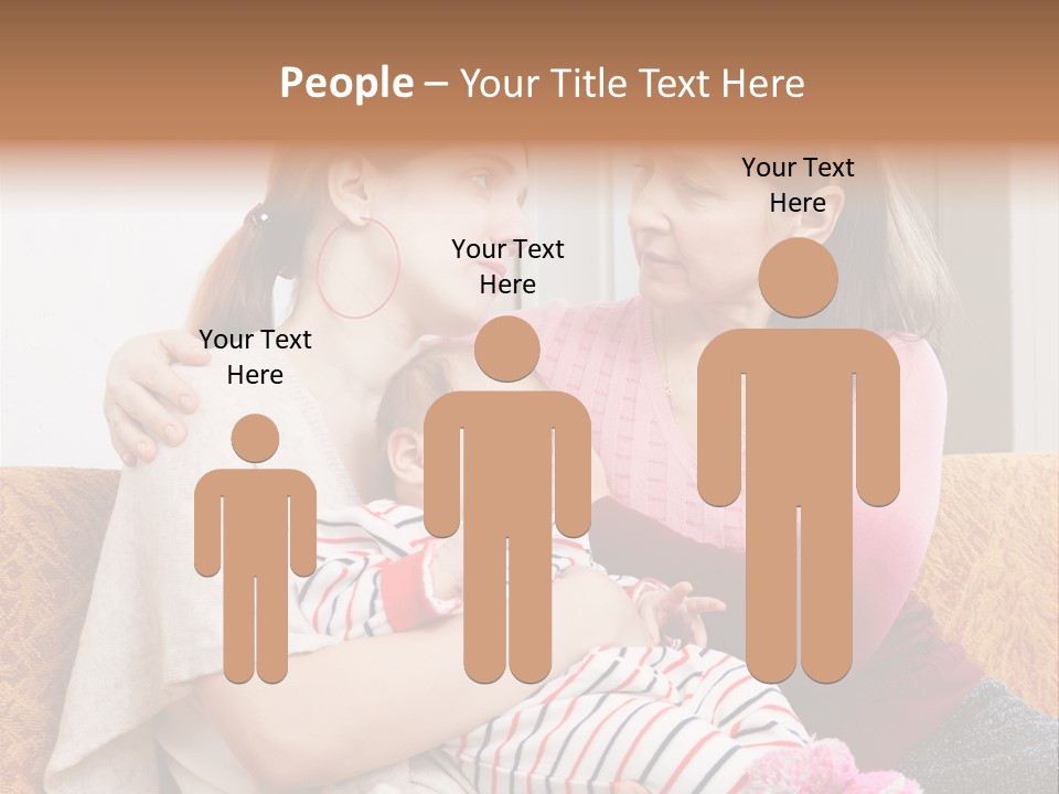 Cry Grandmother Lifestyle PowerPoint Template