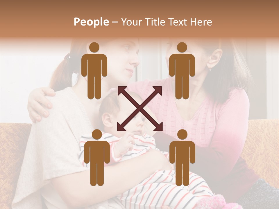 Cry Grandmother Lifestyle PowerPoint Template