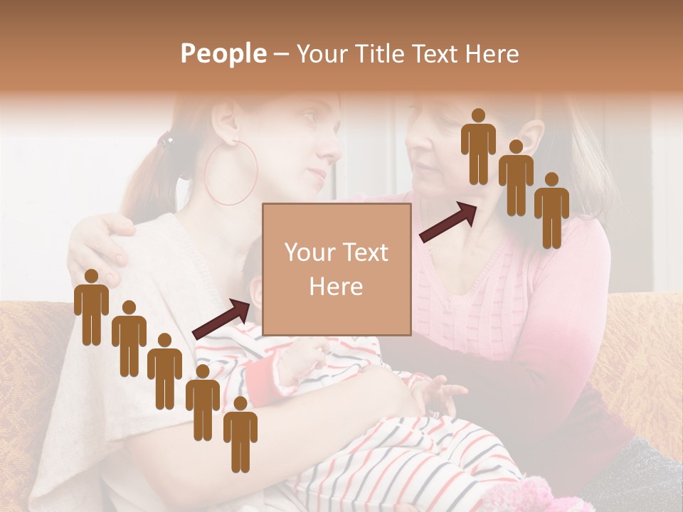 Cry Grandmother Lifestyle PowerPoint Template