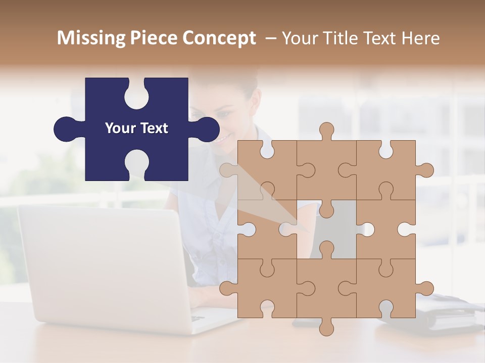 Diary Long Hair Wireless PowerPoint Template