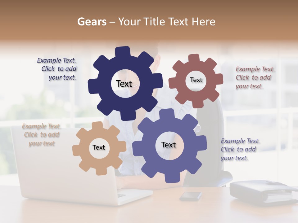 Diary Long Hair Wireless PowerPoint Template