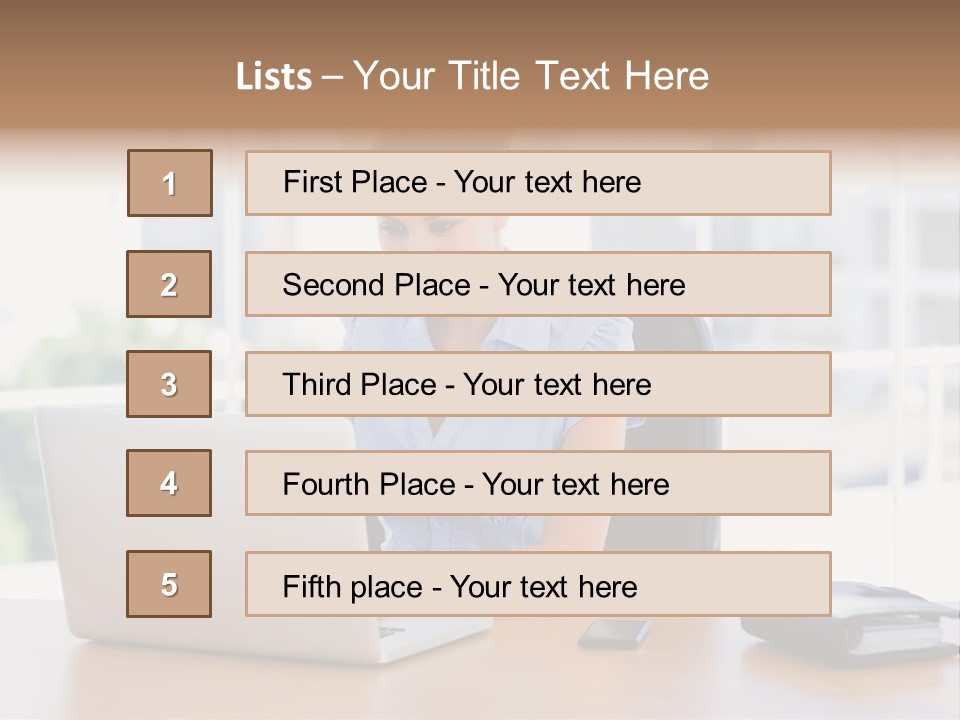 Diary Long Hair Wireless PowerPoint Template