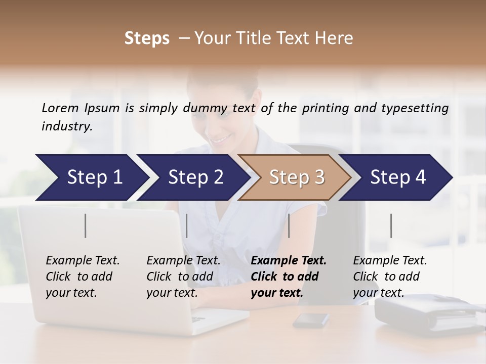 Diary Long Hair Wireless PowerPoint Template