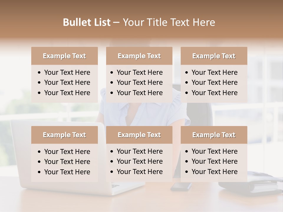 Diary Long Hair Wireless PowerPoint Template