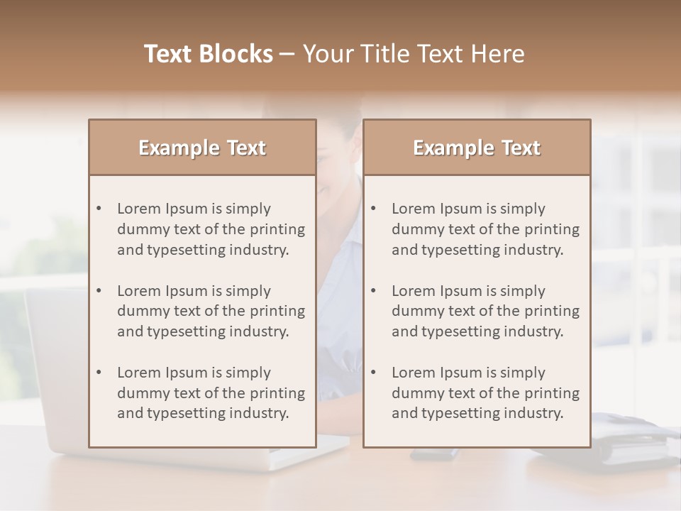 Diary Long Hair Wireless PowerPoint Template