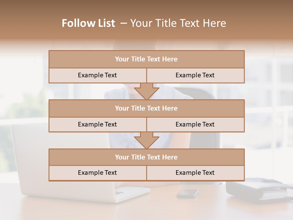 Diary Long Hair Wireless PowerPoint Template