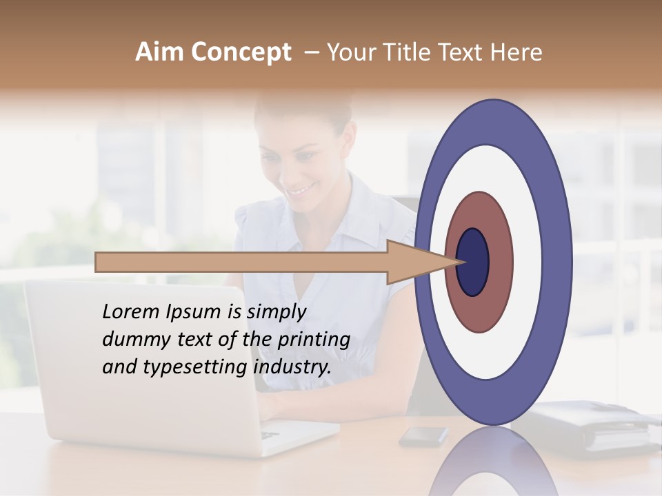 Diary Long Hair Wireless PowerPoint Template