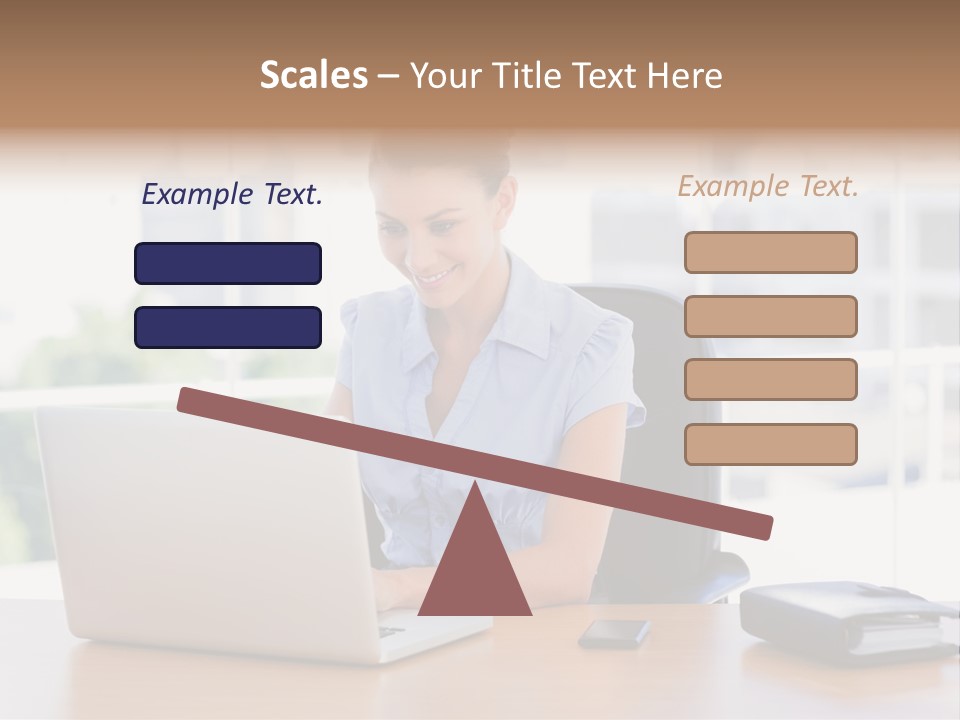 Diary Long Hair Wireless PowerPoint Template