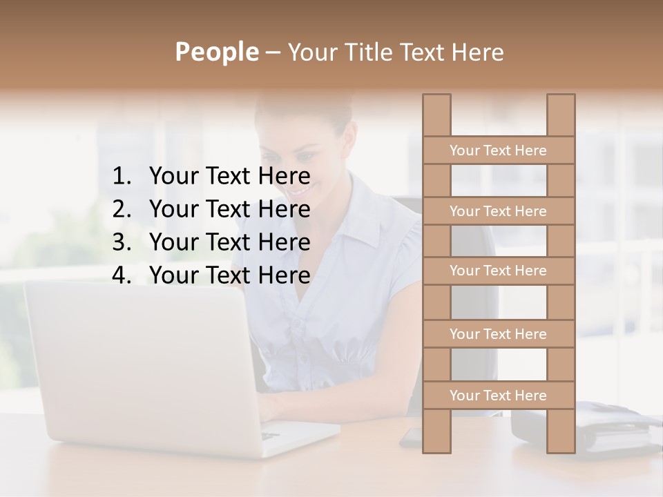 Diary Long Hair Wireless PowerPoint Template