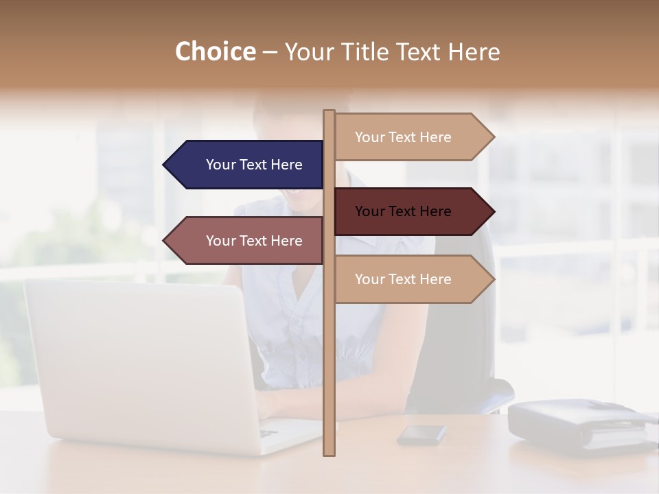 Diary Long Hair Wireless PowerPoint Template